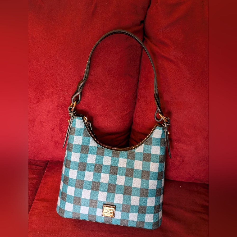 🩵🖤NWTs Dooney & Bourke Tucker Bryce Hobo Shoulder Bag In Teal